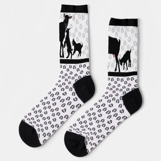Chaussette Chèvre Mama et ses bébés (Gauche)