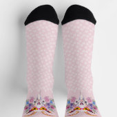 Chaussette Chèvre rose Hipster HoofPrints Chaussettes (Haut)