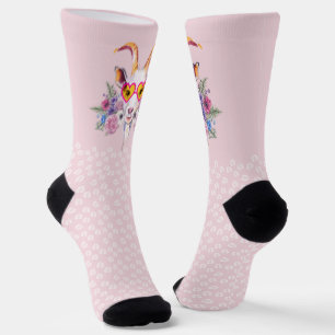 Chaussette Chèvre rose Hipster HoofPrints Chaussettes
