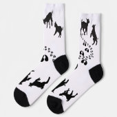 Chaussette Chèvres dansantes et estampes (Gauche)