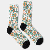 Chaussette Chèvres Hipster Chèvres turquoises et en terre cui (Droite)