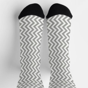 Chaussette Chevron blanc gris