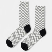 Chaussette Chevron blanc gris (Gauche)