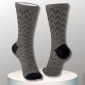Chaussette Chevron Light Gray and Dark Grey Name