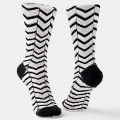 Chaussette Chevron noir blanc et blanc (Angulaire)