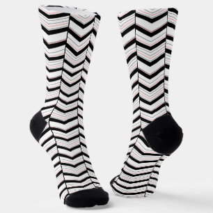 Chaussette Chevron noir blanc et blanc
