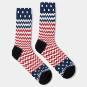 Chaussette Chevron Stripes et Dots Patriotique (Droite)