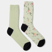 Chaussette Chic Chic Floral Pastel Vert Odd non-correspondanc (Droite)