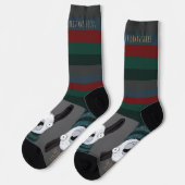 Chaussette Chic Fête Drôle “Fleece Navidad” Lama Gris (Gauche)