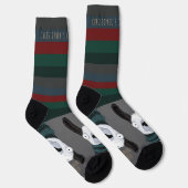 Chaussette Chic Fête Drôle “Fleece Navidad” Lama Gris (Droite)