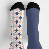 Chaussette Chic Pastel Chic Peach Jacquard Odd Chaussettes Di (Haut)