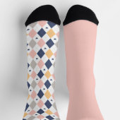 Chaussette Chic Pastel Shabby Peach ArgyleOdd Chaussettes Non (Haut)