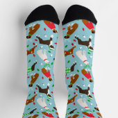 Chaussette Chien de boîte de Noël (Haut)