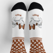 Chaussette Chien De Cartographie En Papillon Rouge Avec Nom E (Haut)