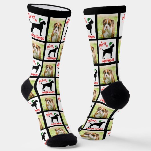 Chaussette Chien de Noël personnalisé (Angulaire)