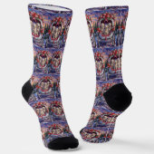 Chaussette Chien des Pyrénées pour la Saint-Valentin  (Angulaire)