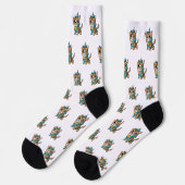 Chaussette Chien Géométrique Coloré (Gauche)