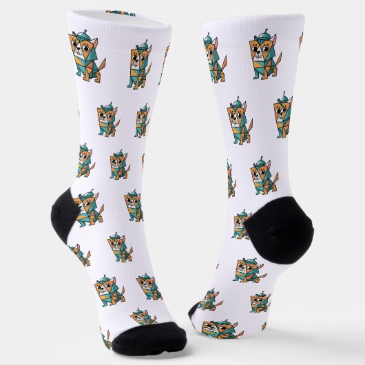 Chaussette Chien Géométrique Coloré (Angulaire)