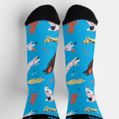 Chaussette Chien mignon Doodle Motif Retro Puppy Lover (Haut)