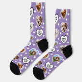 Chaussette CHIEN MOM Custom 4 Animal Chat Chien Coeur Photo V (Gauche)