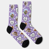 Chaussette CHIEN MOM Custom 4 Animal Chat Chien Coeur Photo V (Droite)