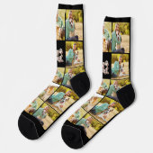 Chaussette Chien Papa Retro Novelty Photo (Gauche)