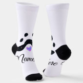 Chaussette Chien patte noir animal ajouter nom texte animal p (Angulaire)