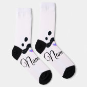 Chaussette Chien patte noir animal ajouter nom texte animal p (Droite)