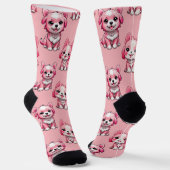 Chaussette Chien rose Motif design - Rose (Angulaire)