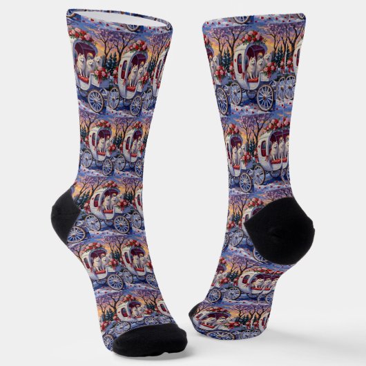 Chaussette Chien Samoyède Saint-Valentin  (Angulaire)