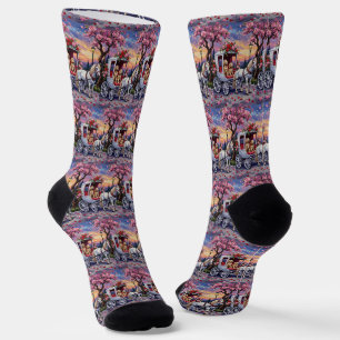 Chaussette Chien Setter Anglais Saint-Valentin