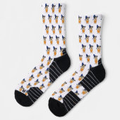 Chaussette Chien Sorcière Citrouille (Gauche)