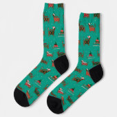 Chaussette Chien teckel de Noël (Gauche)
