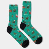Chaussette Chien teckel de Noël (Droite)