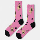 Chaussette Chienne carlin femme (Gauche)