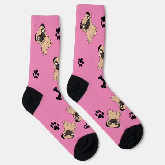Chaussette Chienne carlin femme (Droite)