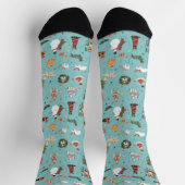 Chaussette Chiens de Fêtes en Motif de pulls de Noël (Haut)