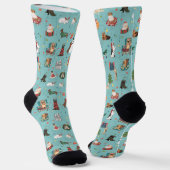 Chaussette Chiens de Fêtes en Motif de pulls de Noël (Angulaire)