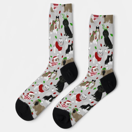 Chaussette Chiens de Noël Chih Tzu (Gauche)
