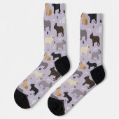 Chaussette Chiens de taureau français et chaussettes à pattes (Gauche)