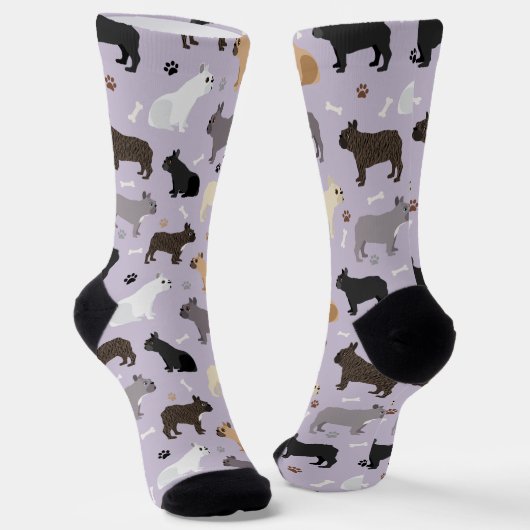 Chaussette Chiens de taureau français et chaussettes à pattes (Angulaire)