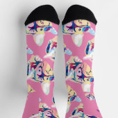 Chaussette Chiens de taureaux français colorés (Haut)