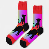 Chaussette Chiens Et Chats Arc-En-Ciel (Gauche)