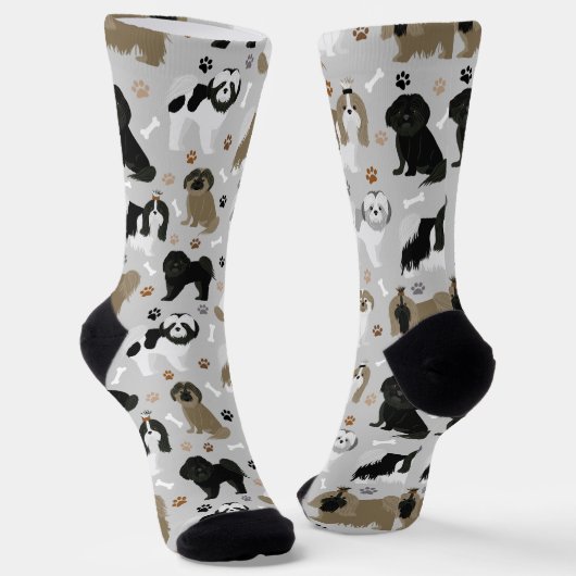 Chaussette Chih Tzu Chiens Paws et Chaussettes os (Angulaire)
