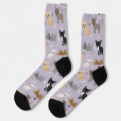 Chaussette Chihuahua os et balais chaussettes (Gauche)