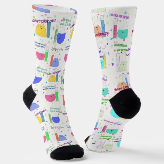 Chaussette Chimie mignonne Chaussettes d'équipage à thème (Angulaire)