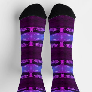 Chaussette Chine vintage Baie de Hong Kong Gratte-ciel