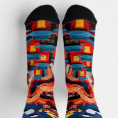 Chaussette Chinois Nouvel An Dragon 2024 origami CS (Haut)