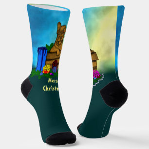 Chaussette Chiot dans une boîte, Joyeux Noël