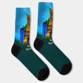 Chaussette Chiot dans une boîte, Joyeux Noël (Droite)